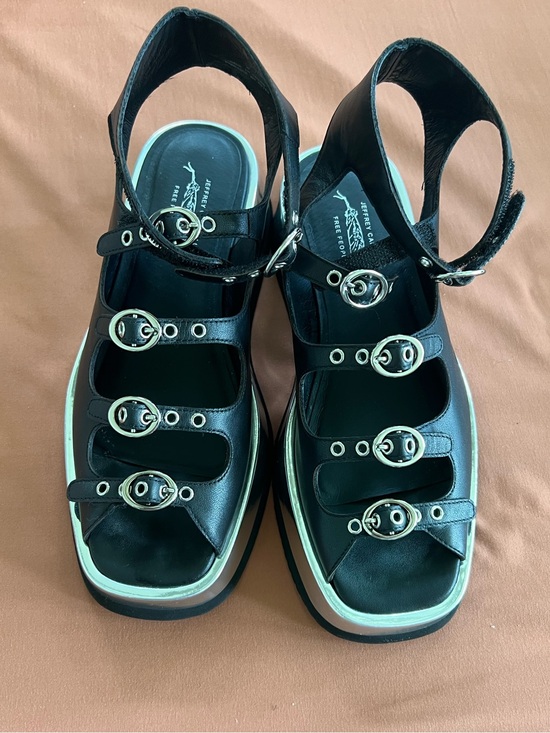 Free People Shoes - Free People x Jeffrey Campbell Black Multi-Buckle Platform Sandals
